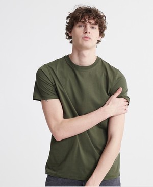 Superdry Organic Cotton Standard Label Férfi Pólók Khaki | VXFZC9678